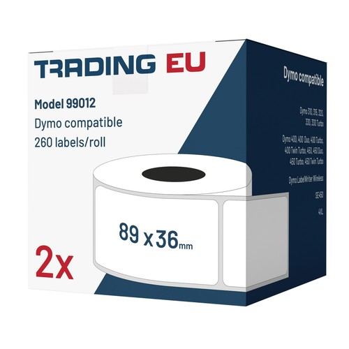 Label kompat dymo 99012 - 2x,