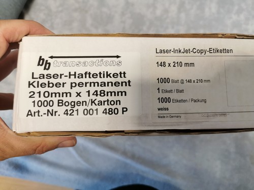 Laser haftetiketten 200 148 - 200,