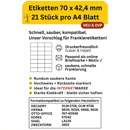 Internetmarke frankatur 210 - frankatur,