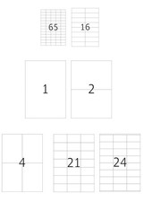 Universal Etiketten auf A4