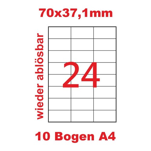 Blatt wieder ablösbare - 10, a4